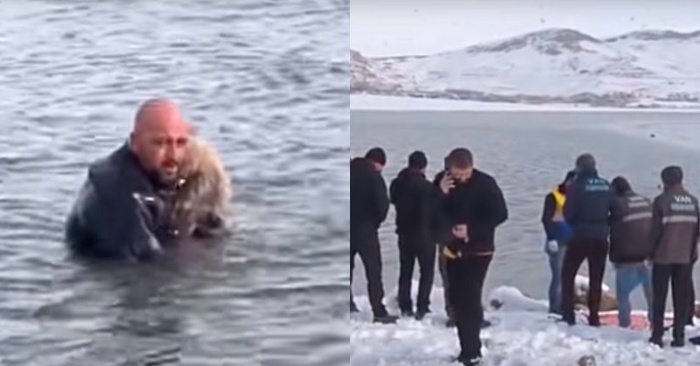  Un geste louable de la part d’un policier  il parvient à sauver un petit chien noyé dans l’eau